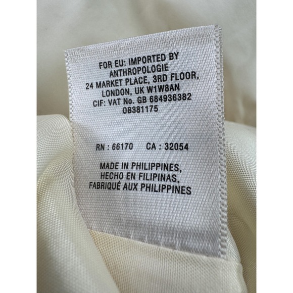 Maeve Anthropologie Dress Womens 4 Ivory Floral Sleeveless Lined Fit & Flare - Picture 9 of 12